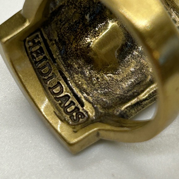 Heidi Daus Amethyst & Turquoise Crystal Ring   Sz 6 - Picture 6 of 8